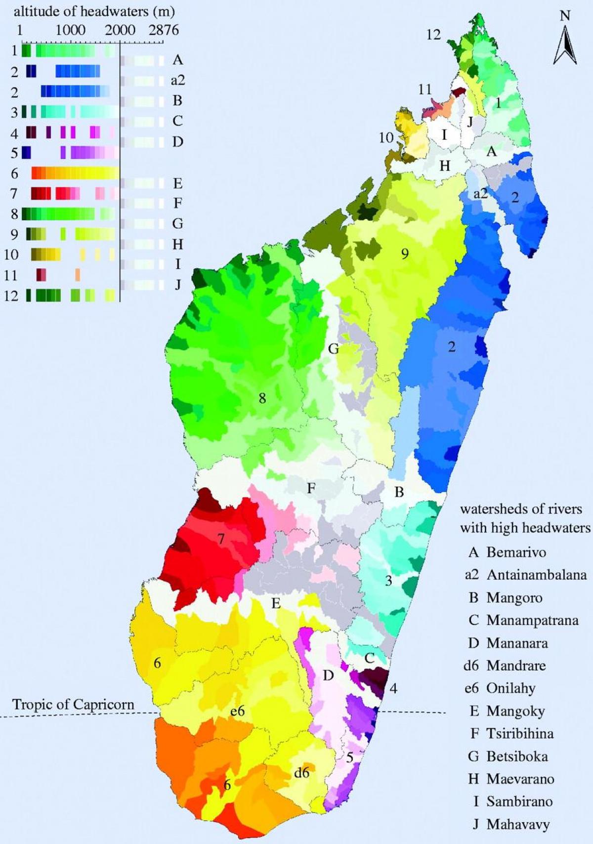 mapa Madagaskar klime