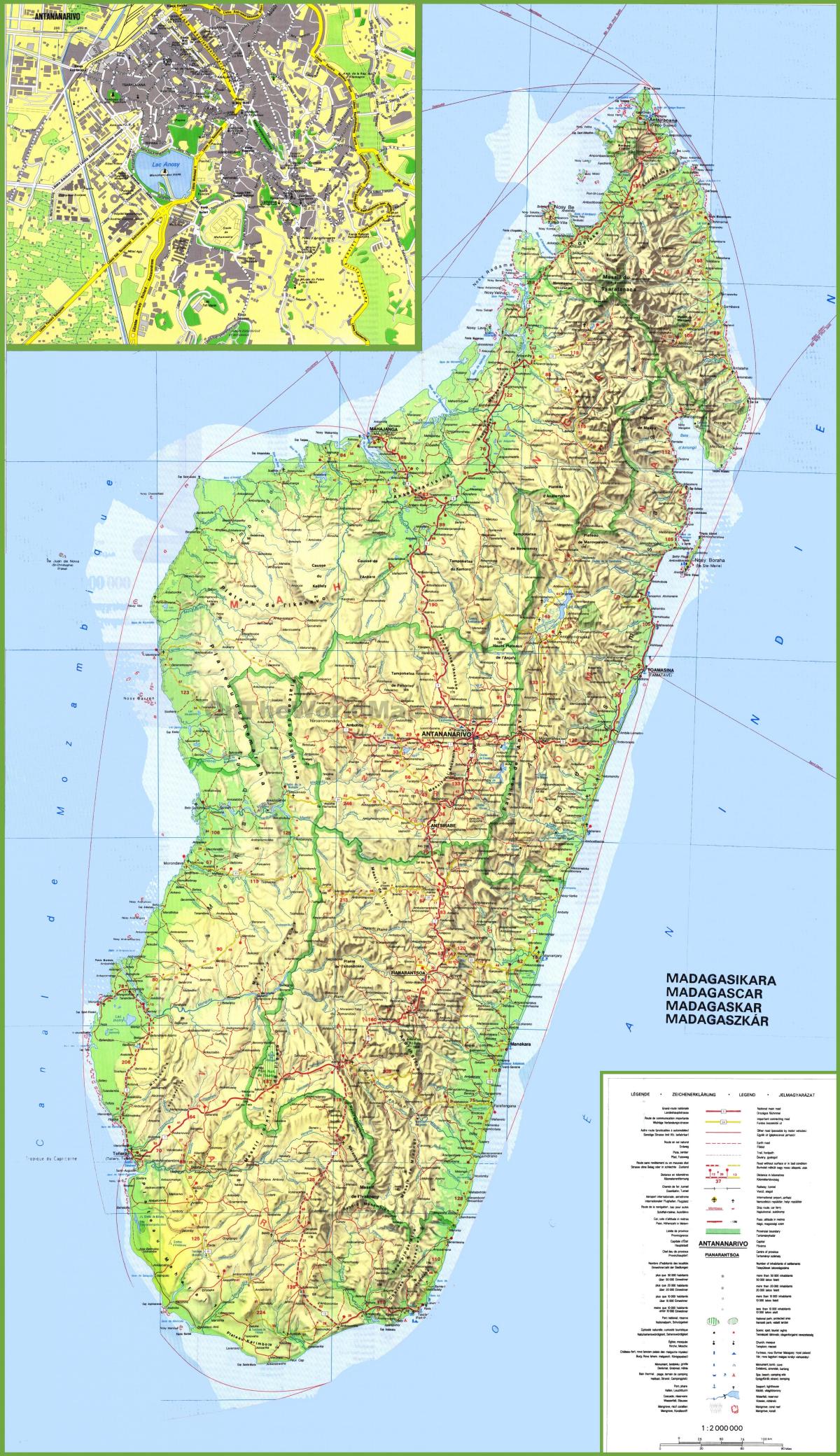 mapa pokazuje Madagaskar