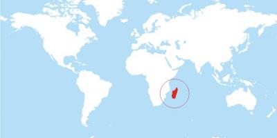 Mapa Madagaskar lokaciju na svijetu