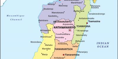 Mapi političkih mapu Madagaskar