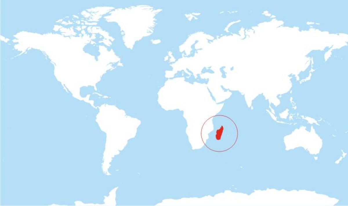 mapa Madagaskar lokaciju na svijetu