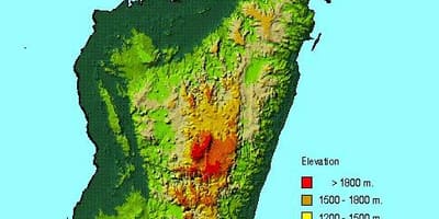 Mapa Madagaskar geografiju