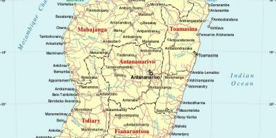 Madagaskar mapa sa gradovima