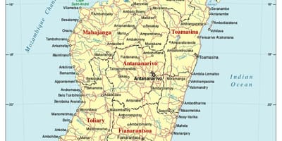 Mapa Madagaskar put
